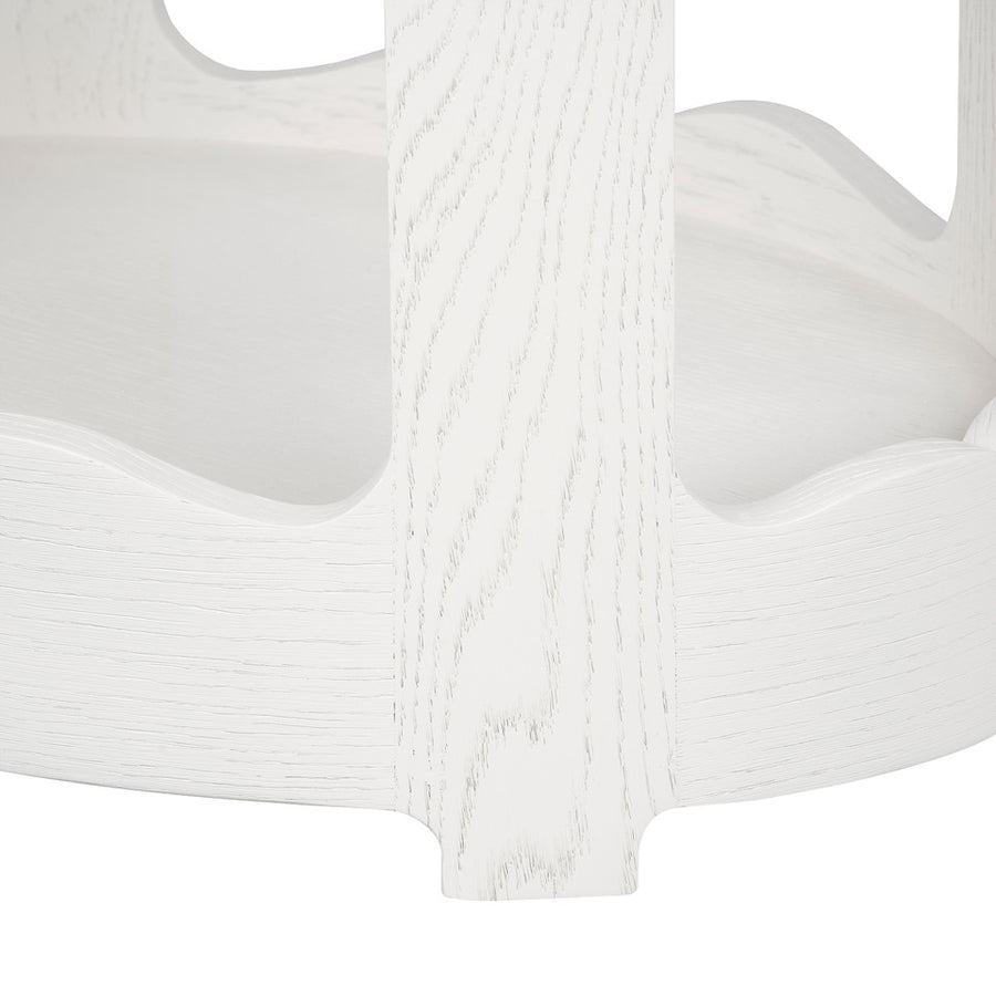 Scarlett 1-Drawer End Table, Glazed Whisper White