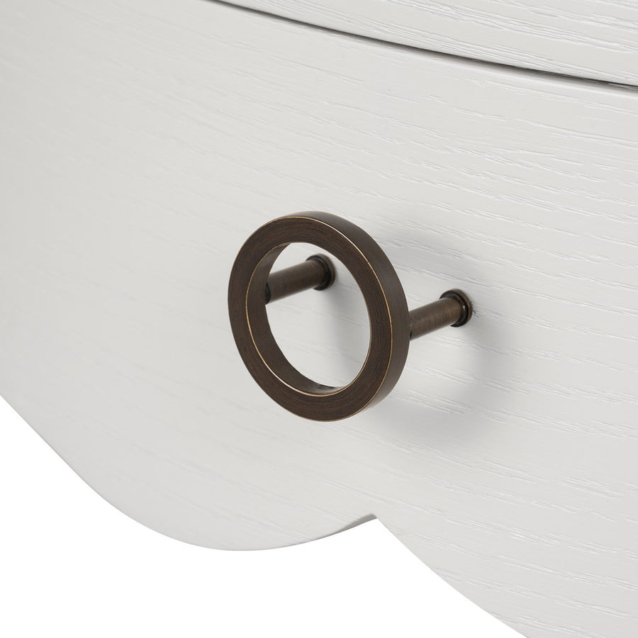 Scarlett 1-Drawer End Table, Glazed Whisper White