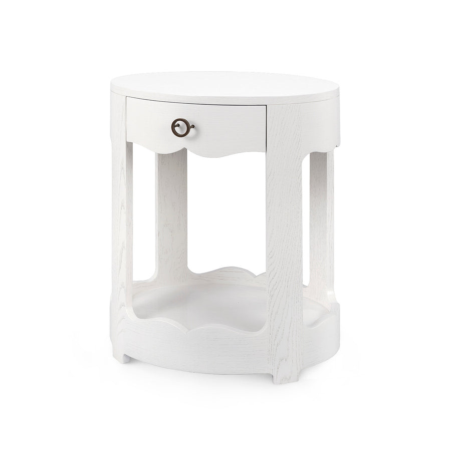 Scarlett 1-Drawer End Table, Glazed Whisper White