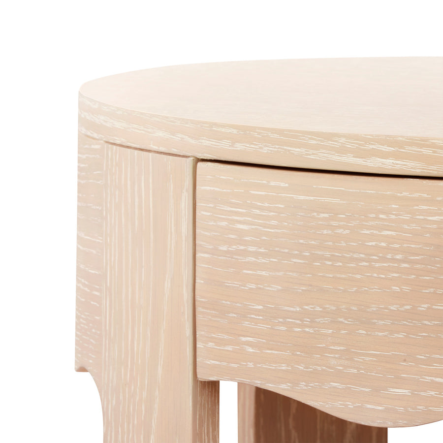 Scarlett 1-Drawer End Table, Sand