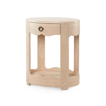 Scarlett 1-Drawer End Table, Sand