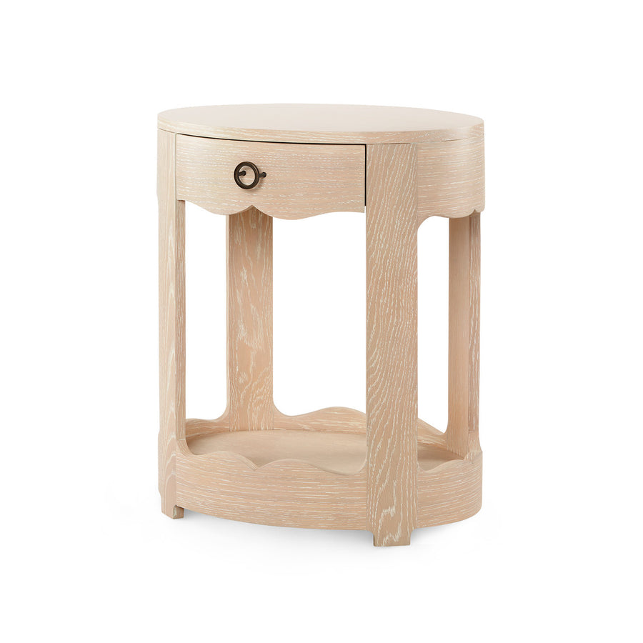 Scarlett 1-Drawer End Table, Sand