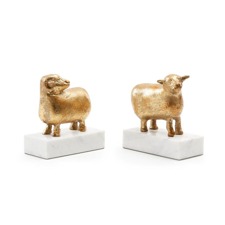 Sheep Bookends (Pair), Gold Leaf