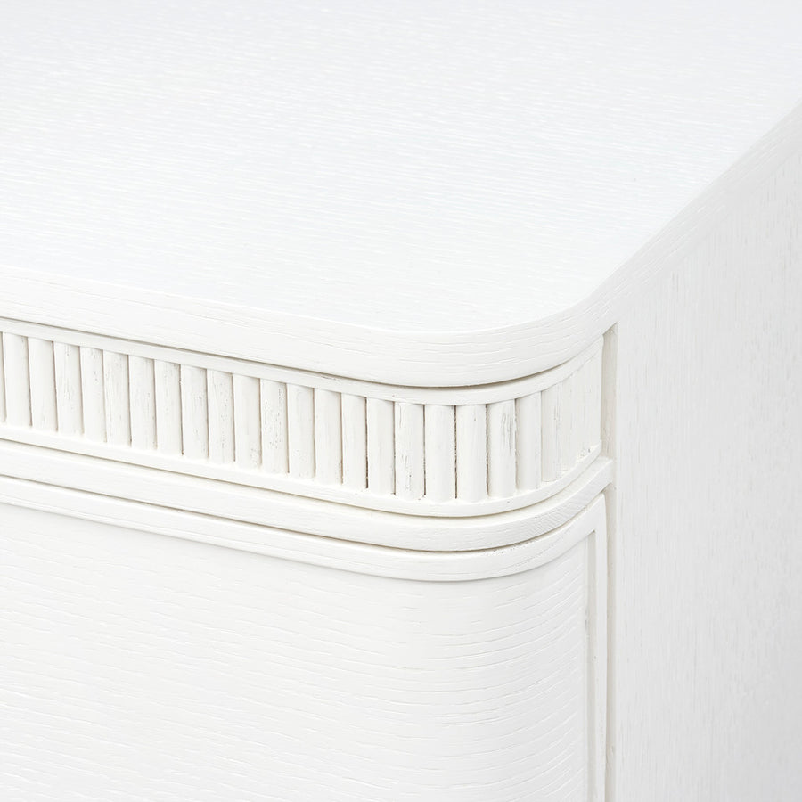 Sienna 3-Drawer Side Table, Glazed Whisper White