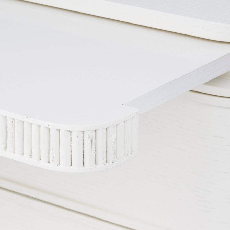 Sienna 3-Drawer Side Table, Glazed Whisper White