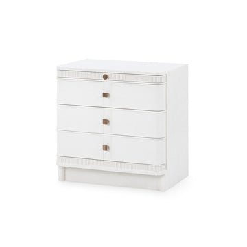 Sienna 3-Drawer Side Table, Glazed Whisper White