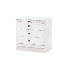 Sienna 3-Drawer Side Table, Glazed Whisper White