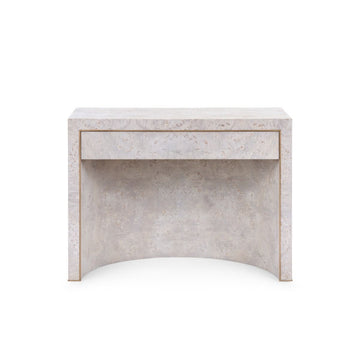 Sloane 1-Drawer Side Table, Light Gray Burl