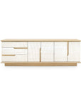 Simon 3-Drawer & 4-Door Cabinet, Light Natural Shimmer - Maison Vogue