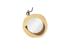 Atlas Cross Cut Mirror Small, Half Man, Left