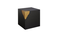 Cornered Side Table Natural, Iron - Maison Vogue