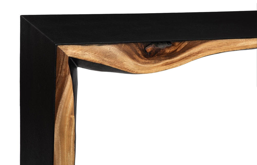 Framed Waterfall Console Table Natural, Iron - Maison Vogue