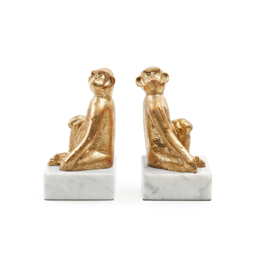 Tamarin Bookends (Pair), Gold Leaf