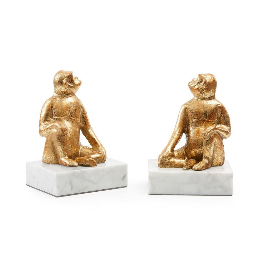 Tamarin Bookends (Pair), Gold Leaf