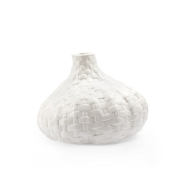 Tamarindo Medium Vase, Blanc De Chine