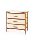 Toulon 3-Drawer Side Table, Tan