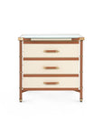 Toulon 3-Drawer Side Table, Tan