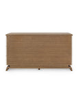 Tristan 6-Drawer. Sand White, Sesame Finish Oak Veneer