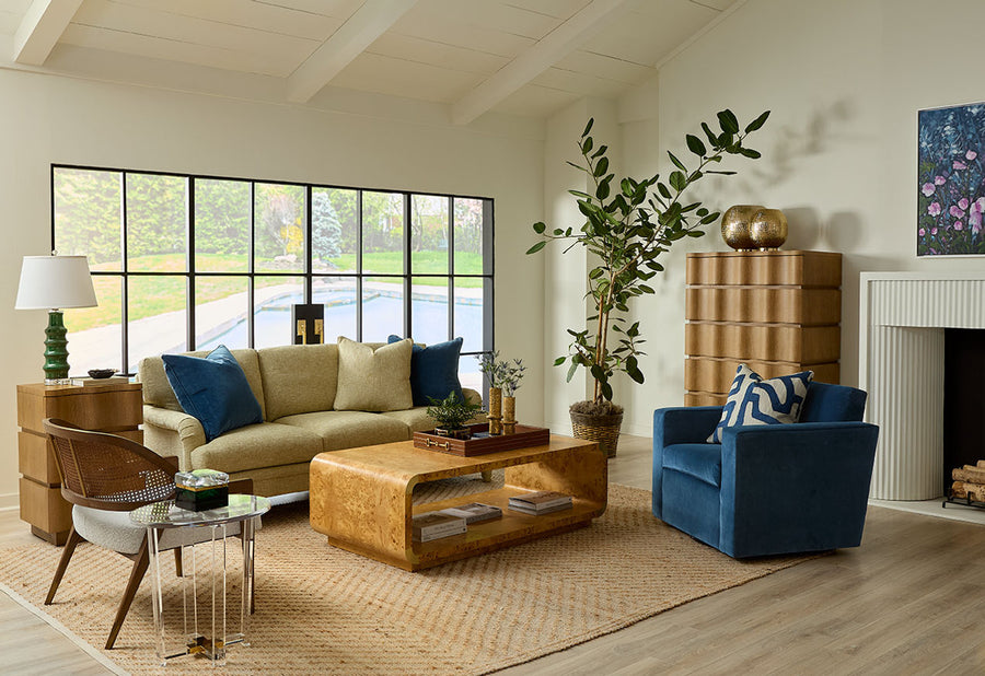 Vanessa Small 3-Drawer End Table, Almond