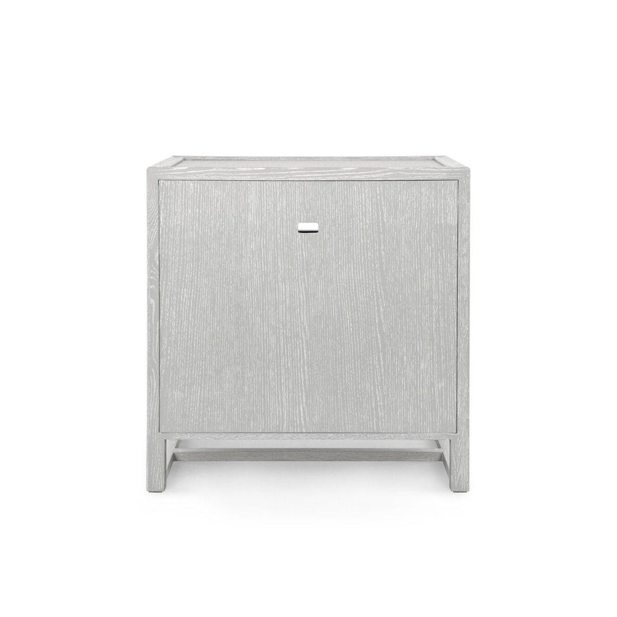 Vivian 2-Drawer Side Table, Soft Gray - Maison Vogue