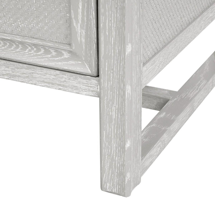 Vivian 2-Drawer Side Table, Soft Gray - Maison Vogue