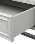 Vivian 2-Drawer Side Table, Soft Gray - Maison Vogue