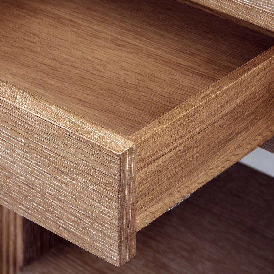 Warren 2-Drawer End Table, Soft Glow Oak