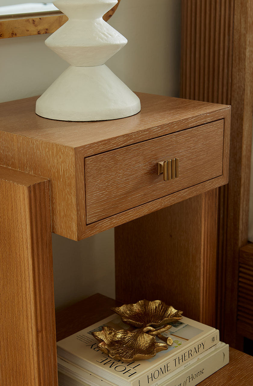Warren 2-Drawer End Table, Soft Glow Oak