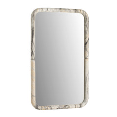Trevino Mirror-Gray Flower, Resin