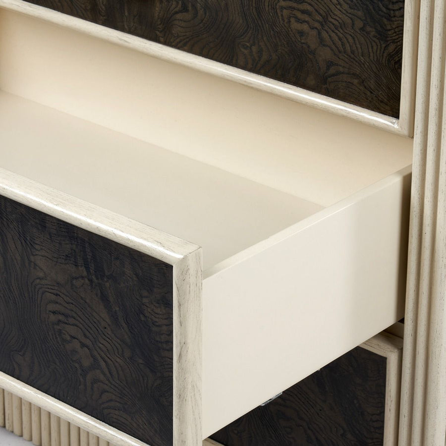 Wyatt 3-Drawer End Table, Sailcloth Sheen