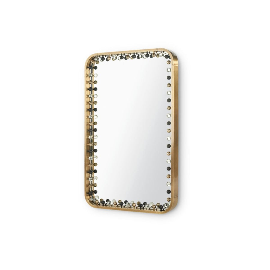 Zoe Large Mirror, Antique Brass