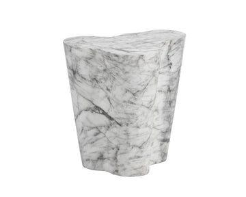 Ava End Table - Large - Marble Look - Maison Vogue