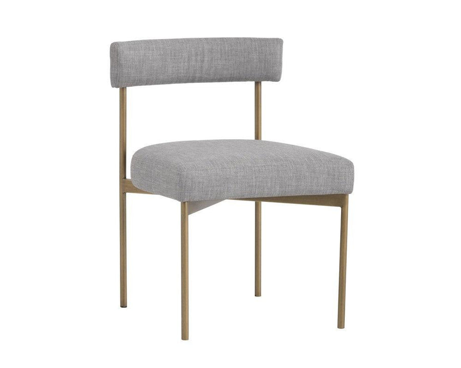 Seneca Dining Chair - Antique Brass - Arena Cement - Maison Vogue