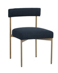 Seneca Dining Chair - Antique Brass - Arena Navy - Maison Vogue