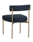 Seneca Dining Chair - Antique Brass - Arena Navy - Maison Vogue