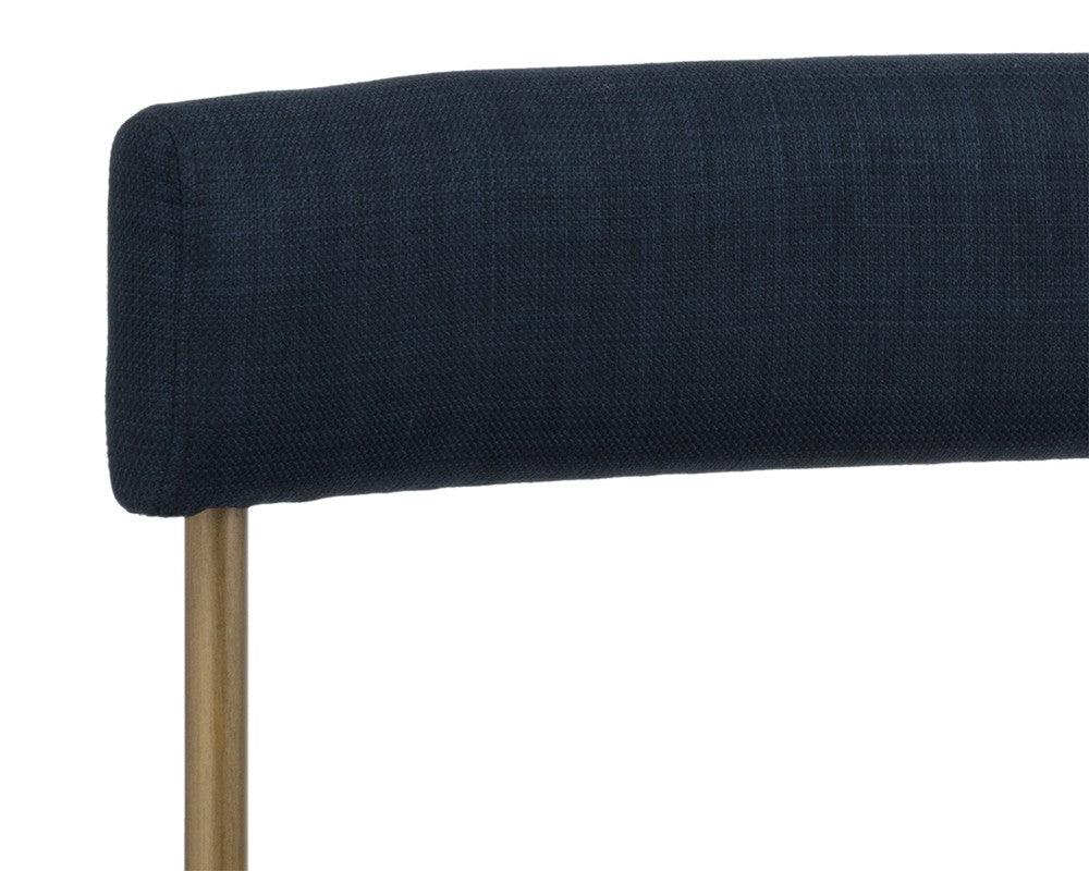 Seneca Dining Chair - Antique Brass - Arena Navy - Maison Vogue