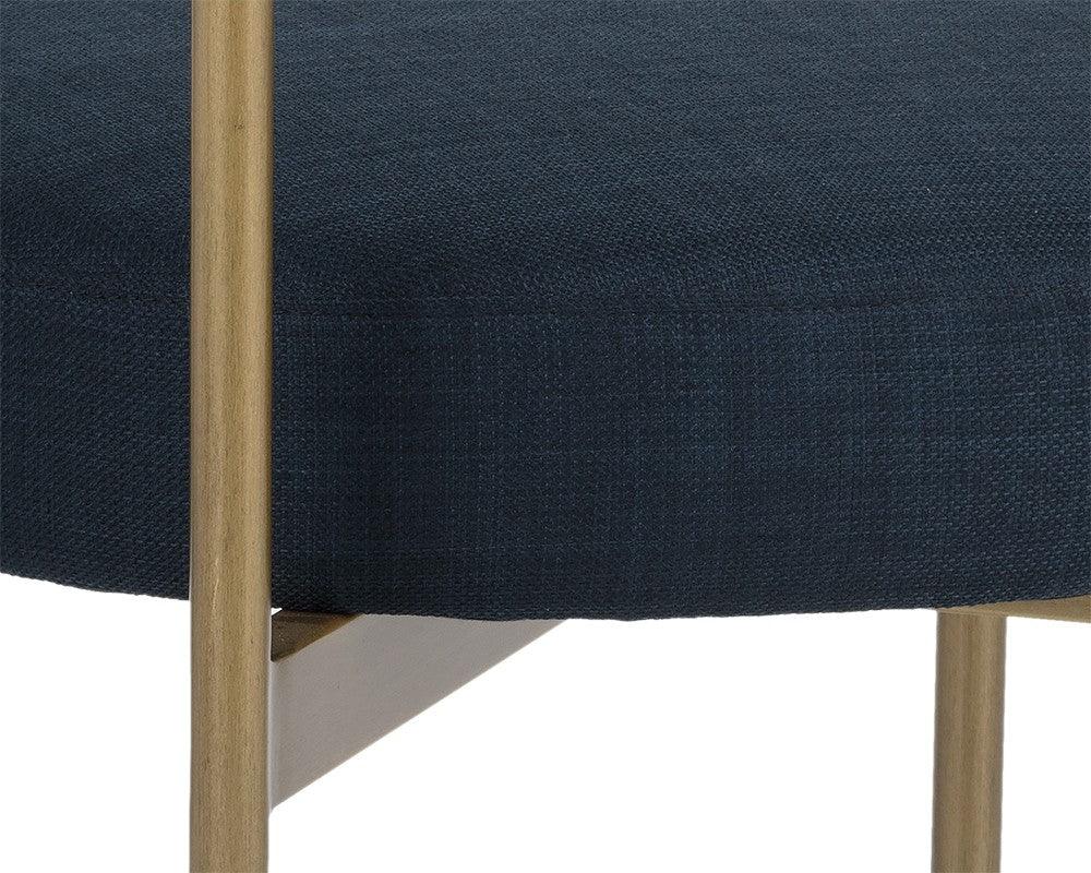 Seneca Dining Chair - Antique Brass - Arena Navy - Maison Vogue