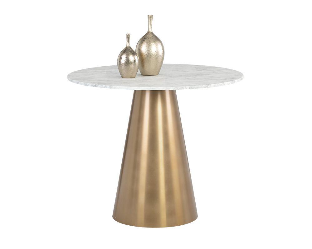 Damon Bistro Table - Gold - 35.5" - Maison Vogue