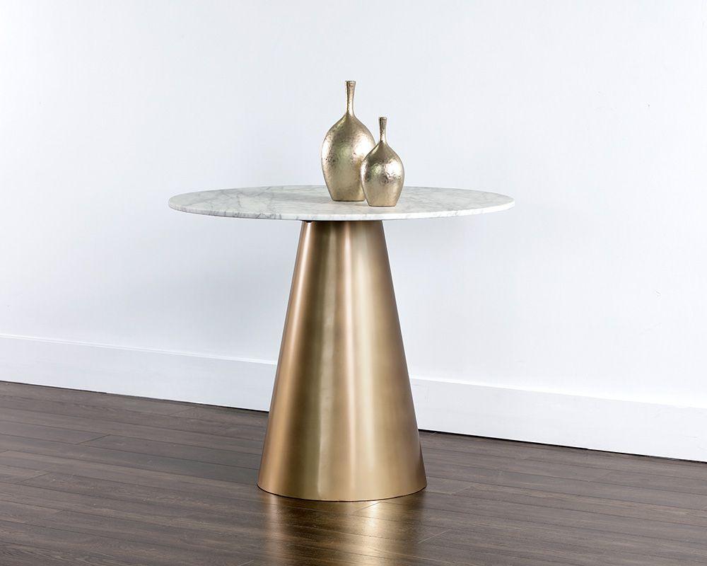 Damon Bistro Table - Gold - 35.5" - Maison Vogue