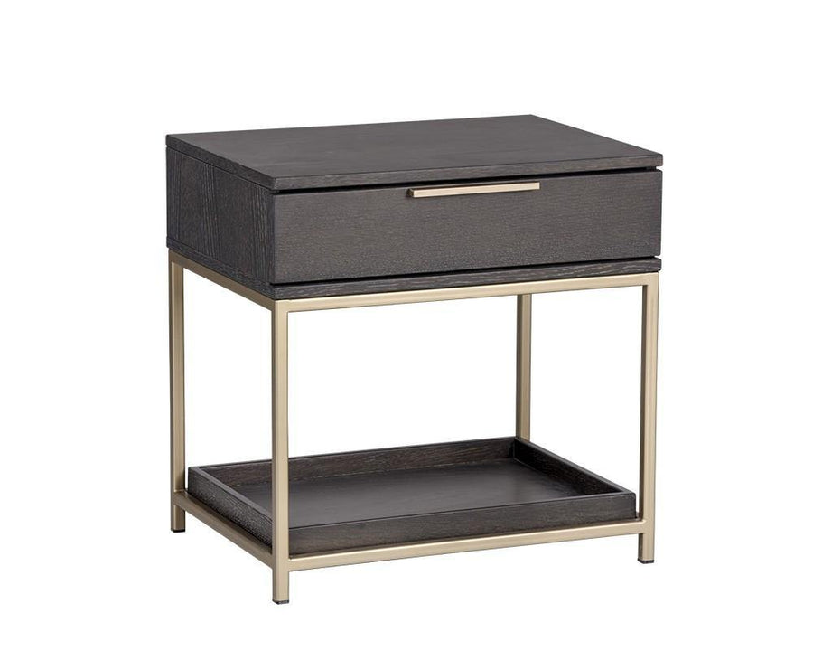 Rebel Nightstand - Gold - Charcoal Grey - Maison Vogue