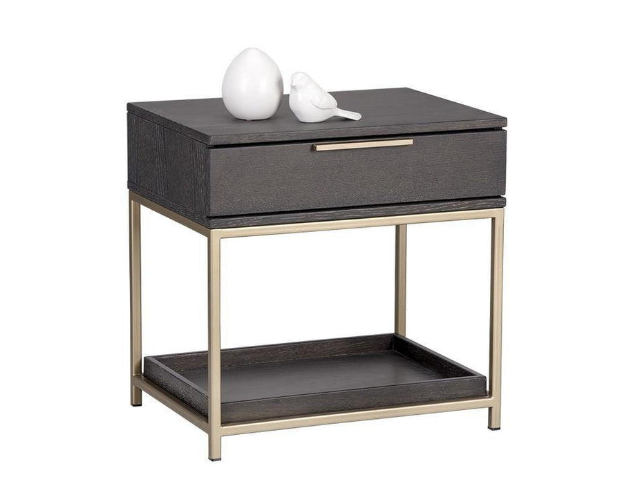 Rebel Nightstand - Gold - Charcoal Grey - Maison Vogue