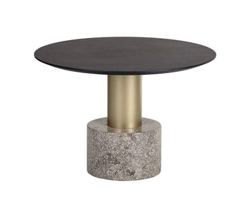 Monaco Coffee Table - Gold - Grey Marble / Charcoal Grey - Maison Vogue
