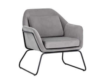 Watts Lounge Chair - Black - Antonio Charcoal - Maison Vogue