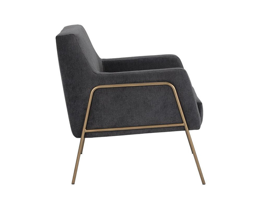 Cybil Lounge Chair - Polo Club Kohl Grey - Maison Vogue