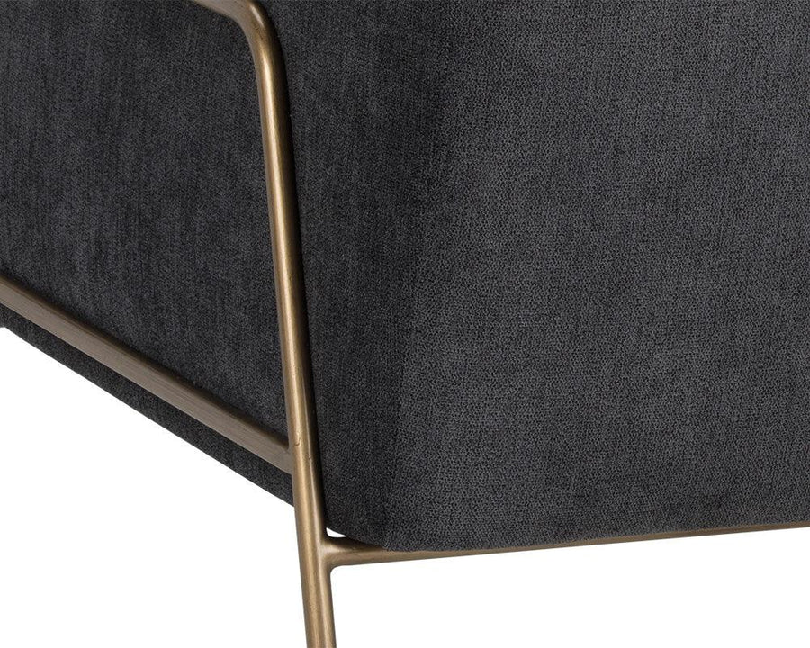 Cybil Lounge Chair - Polo Club Kohl Grey - Maison Vogue