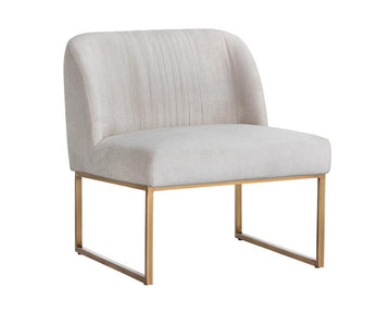 Nevin Lounge Chair - Polo Club Muslin - Maison Vogue