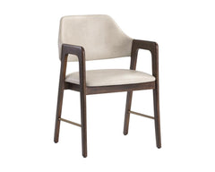 Milton Dining Armchair - Smoke Acacia - Bravo Cream - Maison Vogue