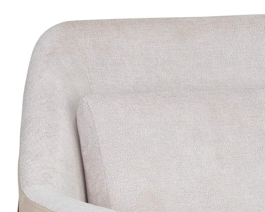 Watts Lounge Chair - Gold - Polo Club Muslin / Bravo Cream - Maison Vogue
