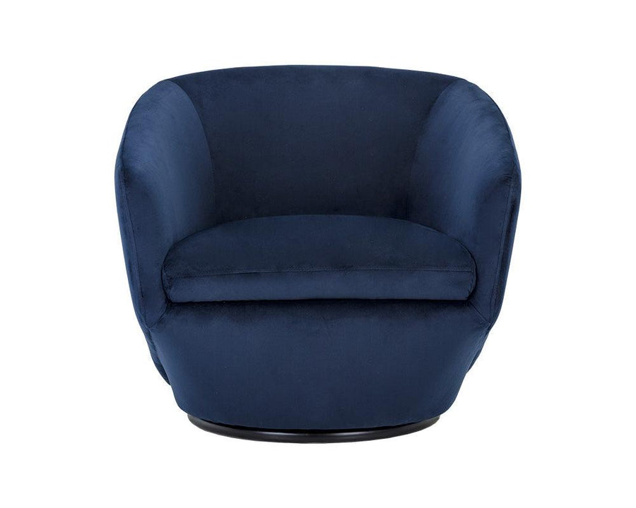 Treviso Swivel Lounge Chair - Metropolis Blue - Maison Vogue