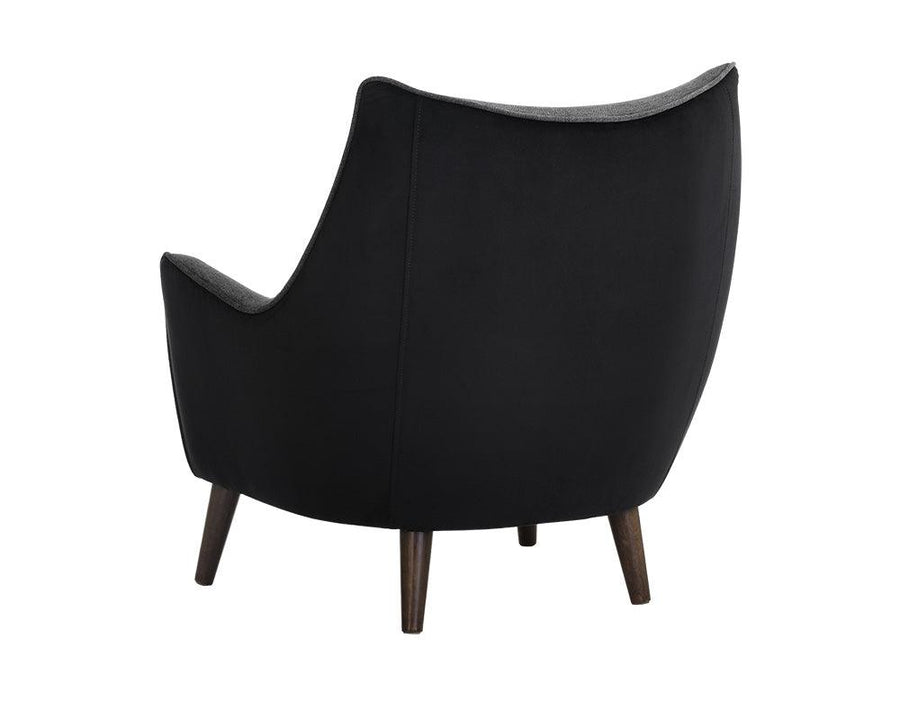 Sorrel Lounge Chair - Polo Club Kohl Grey / Abbington Black - Maison Vogue